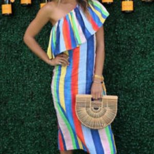 Mara Hoffman one shoulder watercolor dress